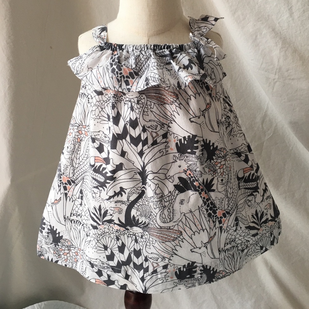 baby GAP Jungle print Dress with matching (white) bloomer